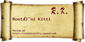 Rostási Kitti névjegykártya